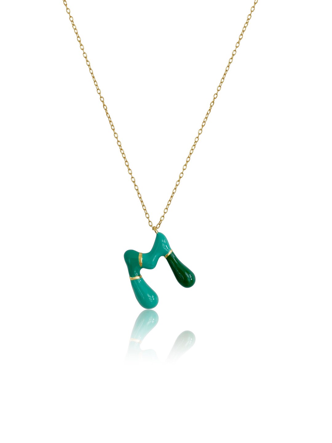 Coral Initial Necklace main image 0
