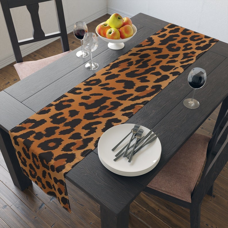 Leopard Print Table Runner Party Table Runner Etsy Australia
