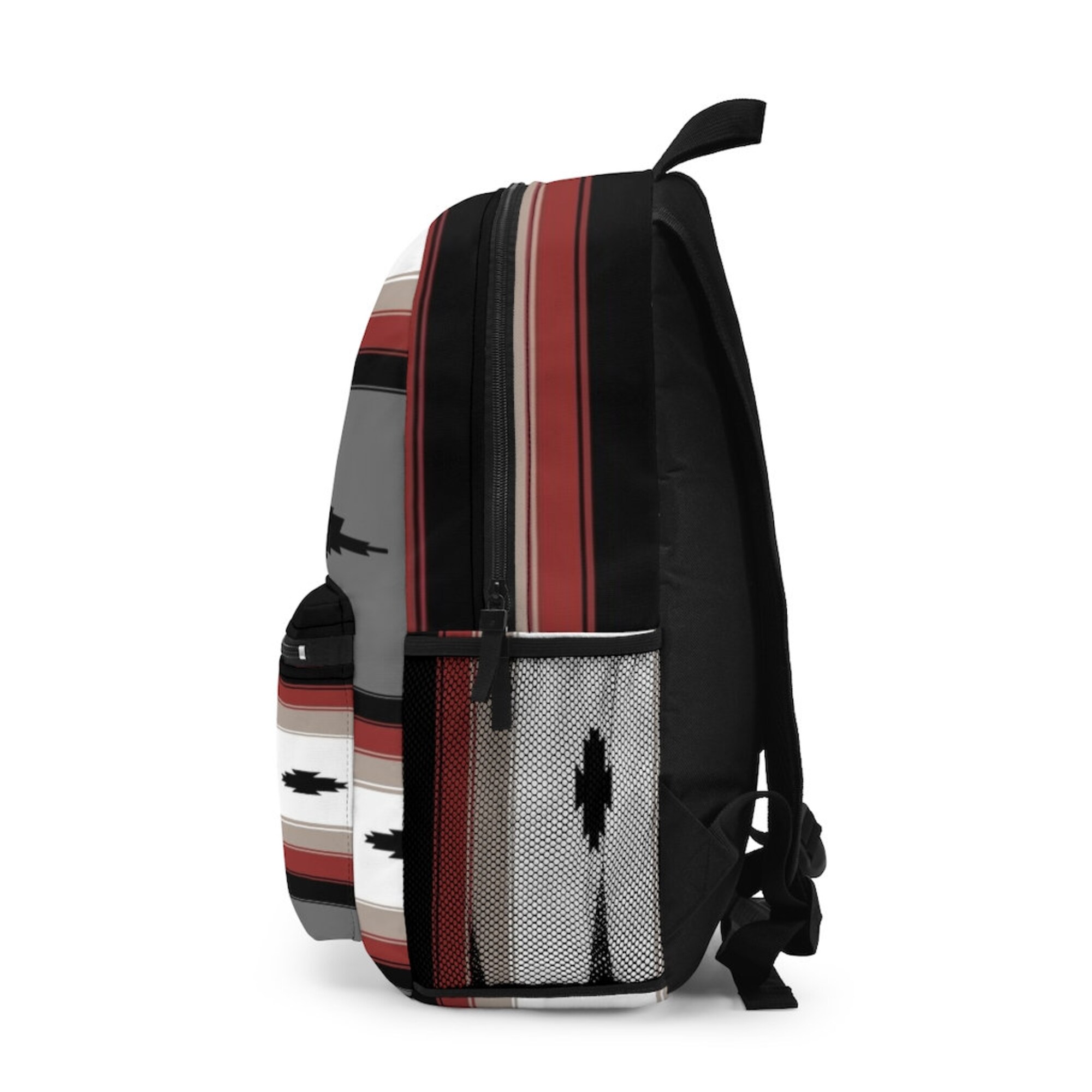 Native American Patterned Black Backpack