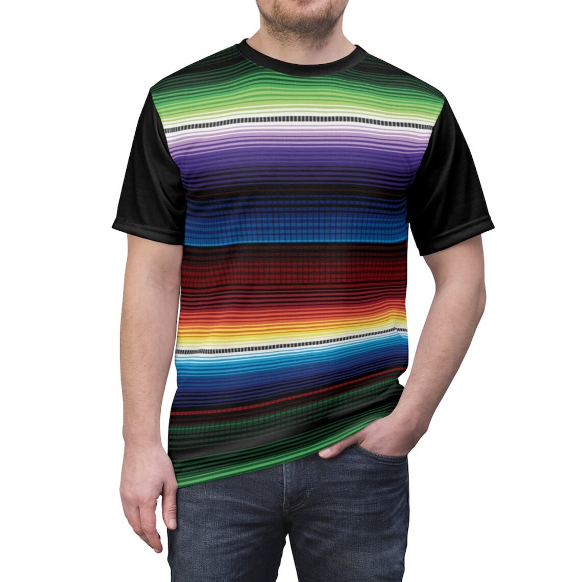 Men's Serape Tee Mexican Serape T-shirt Latino | Etsy