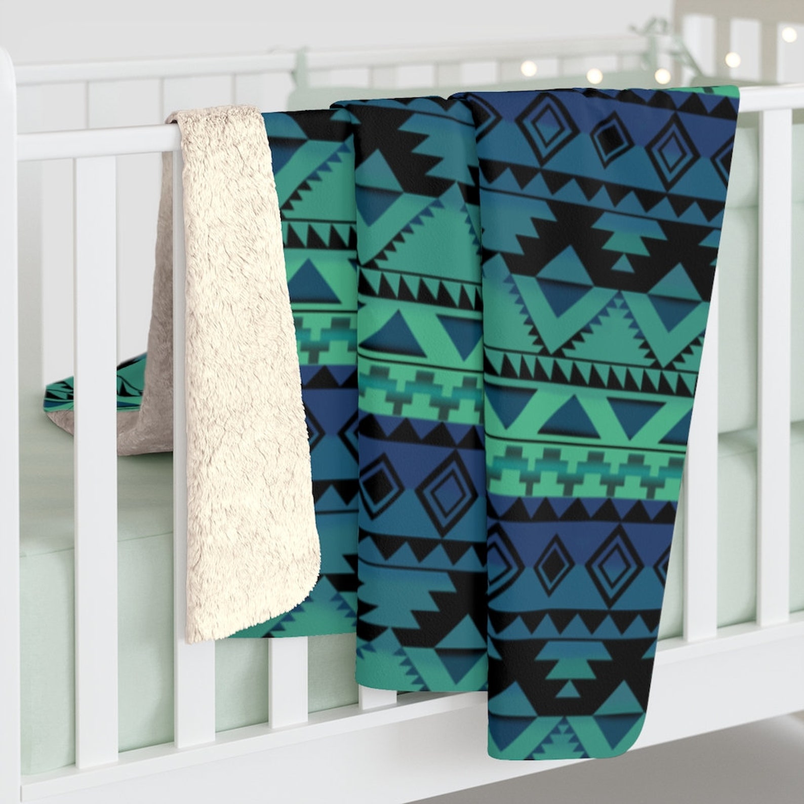 Native American Sherpa Fleece Blanket Warm Sherpa Fleece Etsy UK