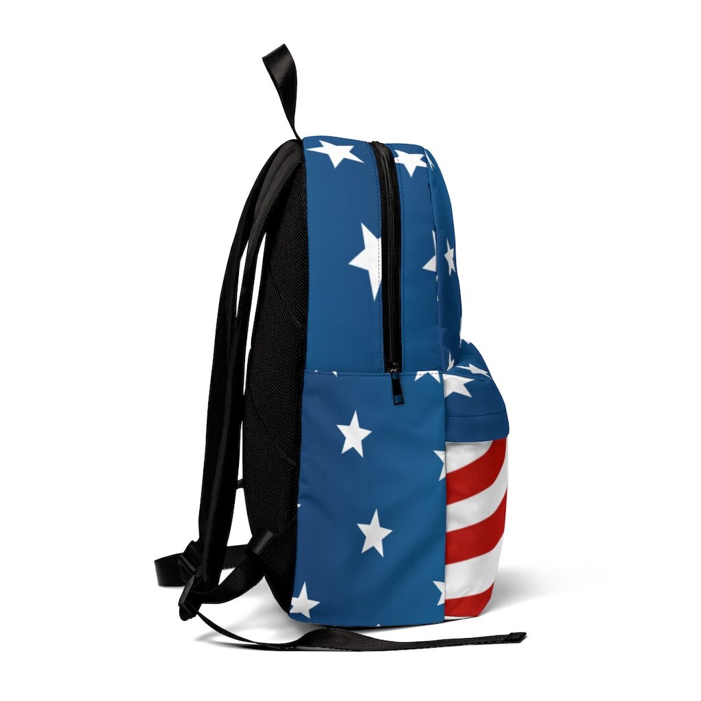 US Flag Classic Nylon Backpack Patriotic Back Pack Etsy