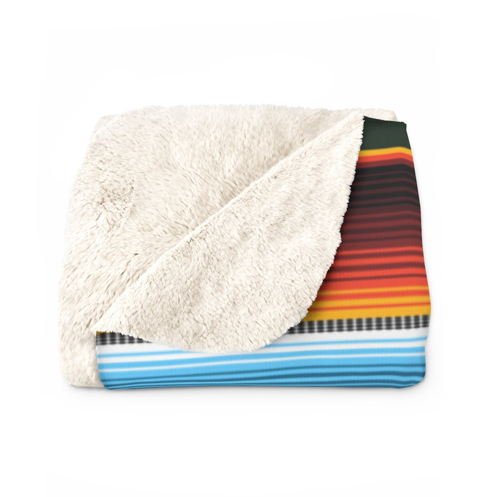 Mexican Serape Sherpa Fleece Blanket Sherpa Fleece Blanket Etsy