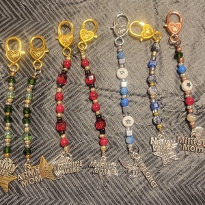 Armed Forces Scissor Fobs, Army, Navy, Air Force, Marine Mom/Wife