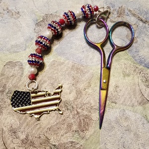 Scissor Fob With United States charm