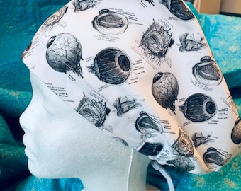 Euro Style Scrub Hat featuring Retro Eye Anatomy
