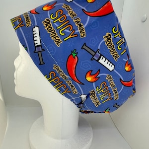 Euro style adjustable scrub hat featuring Spicy Propofol (shorter version)