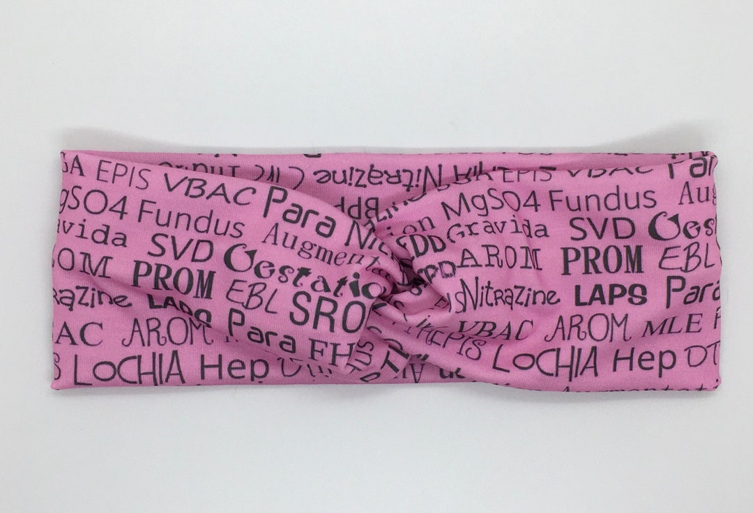 Ob-gyn Lingo Headband Pink - Etsy