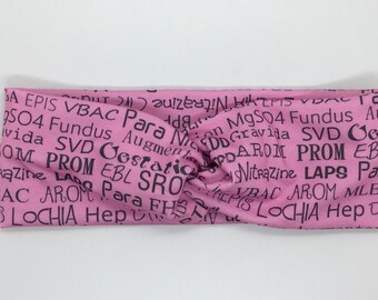OB-Gyn Lingo Headband pink