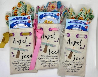 Embroidered Gift-Card Pouch for Gardeners