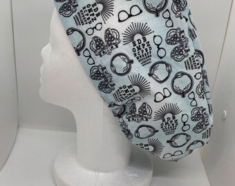 Euro Style Scrub Hat featuring Ophthalmology tools