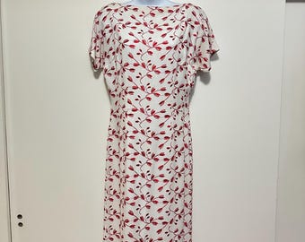 Vintage U-Boot Ausschnitt / V Rücken Ausschnitt Kleid