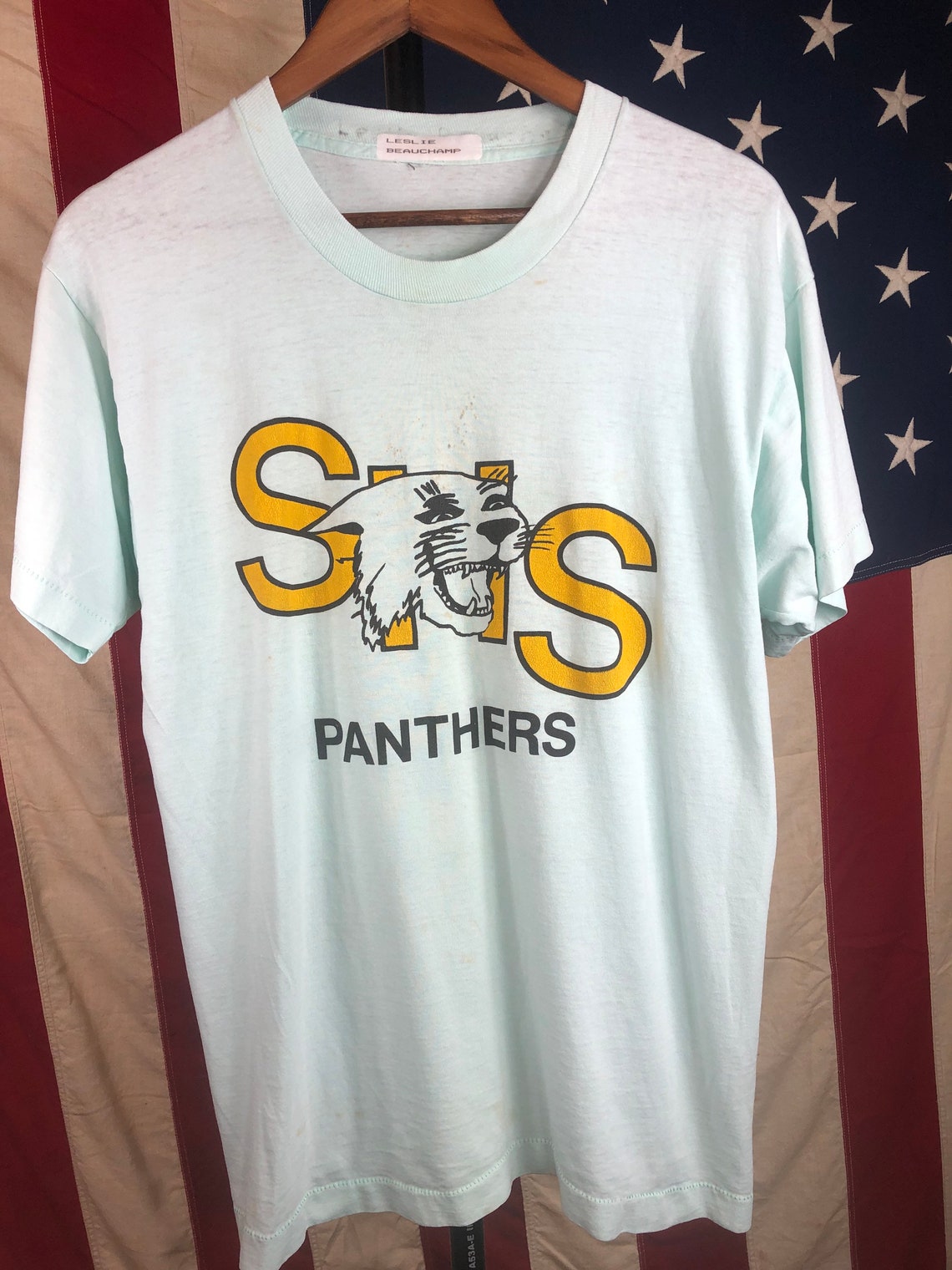 80s Panthers SHS T-shirt - Etsy