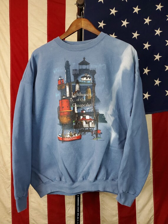 Vintage lighthouse crew crew neck sweatshirt