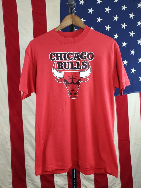 Mens Small- Huge Tie Dye Chicago Bulls Bullies Bandana T-Shirt Red 23 Jordan
