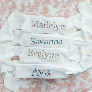 Floral Embroidered Sweatshirt | Toddler Personalized Hoodie | Name Hooded