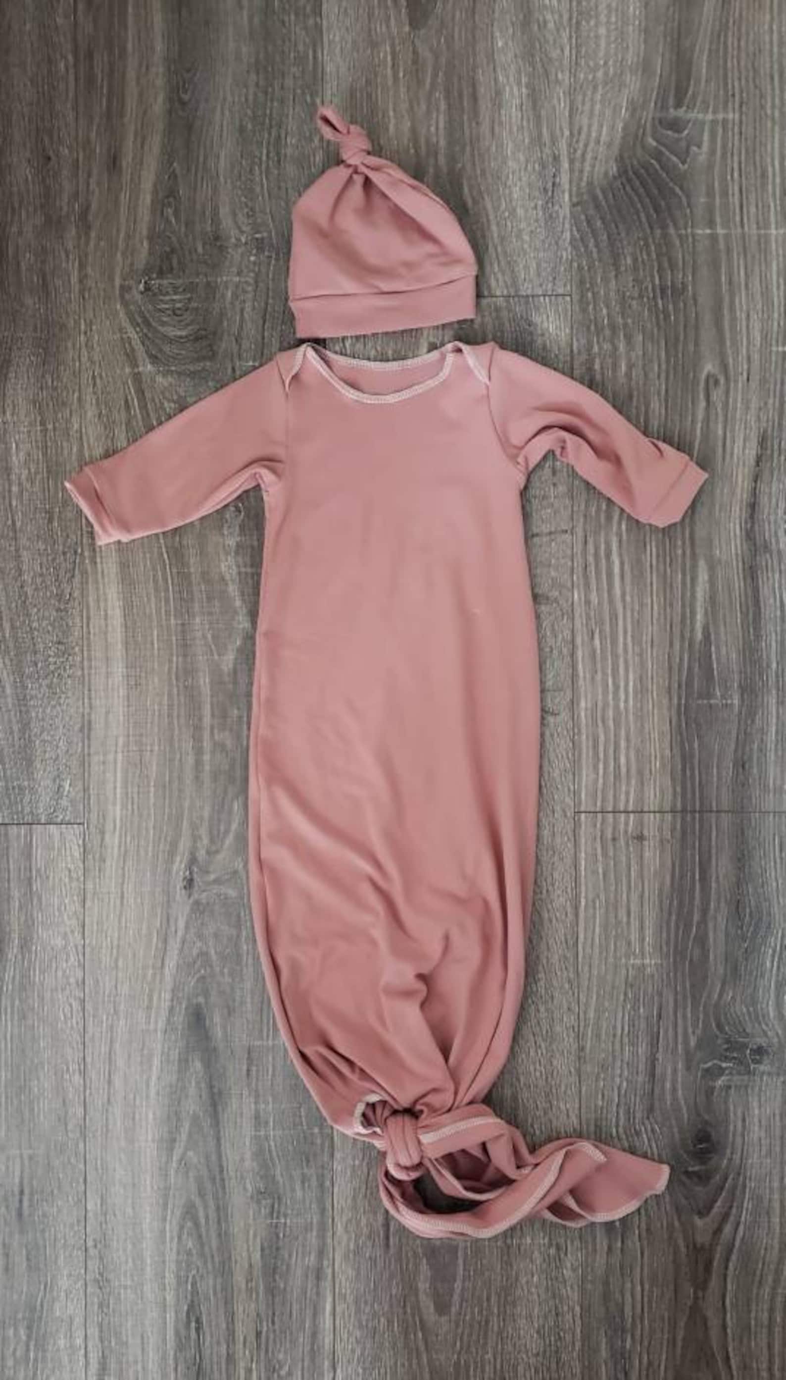 Knotted Baby Gown Custom Gown Muted Colored Baby Gown Etsy