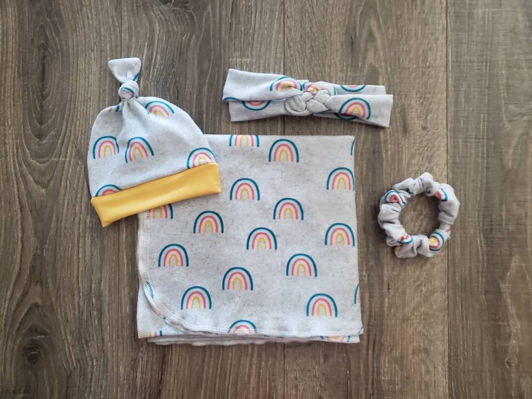 Rainbow Swaddle Set Swaddle Set Girl Swaddle Set Boy Rainbow Swaddle