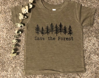 afsked akademisk tørst Save the Forest Screen-printed T-shirt Graphic Tee - Etsy