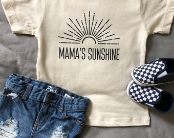 Mama’s Sunshine Screen-printed T-Shirt- Graphic Tee - Toddler Tee - Baby Tee - Kids Tee - Organic Kids Shirt - Eco Friendly
