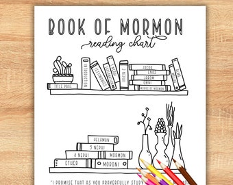 Book of Mormon Reading Chart | Come Follow Me 2024 | Printable LDS Coloring Page