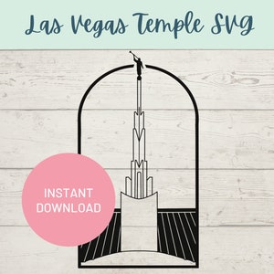 Las Vegas Temple SVG Cut file y PNG / Sihouette, Cricut, Glowforge