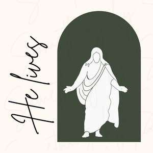 Christus SVG Cut File, Jesus LDS vector clipart png para Cricut, Silhouette, Glowforge