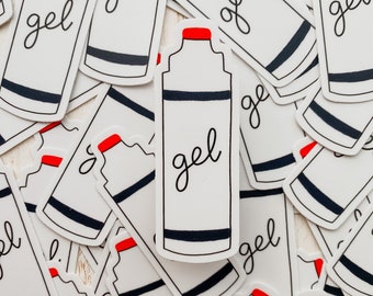 Sonographer gel bottle  sticker-Sonography student- ultrasound tech gift