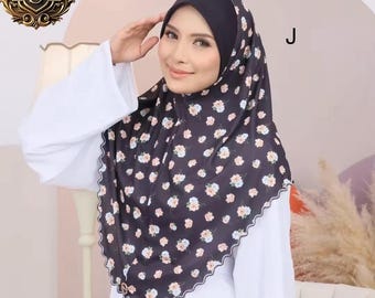 Instant Hijab Malaysian Style | Floral Modest Muslimah Scarf, Comfortable Wear women