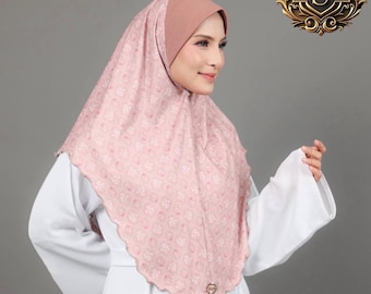 Instant Hijab Malaysian Style | Floral Modest Muslimah Scarf, Comfortable Wear