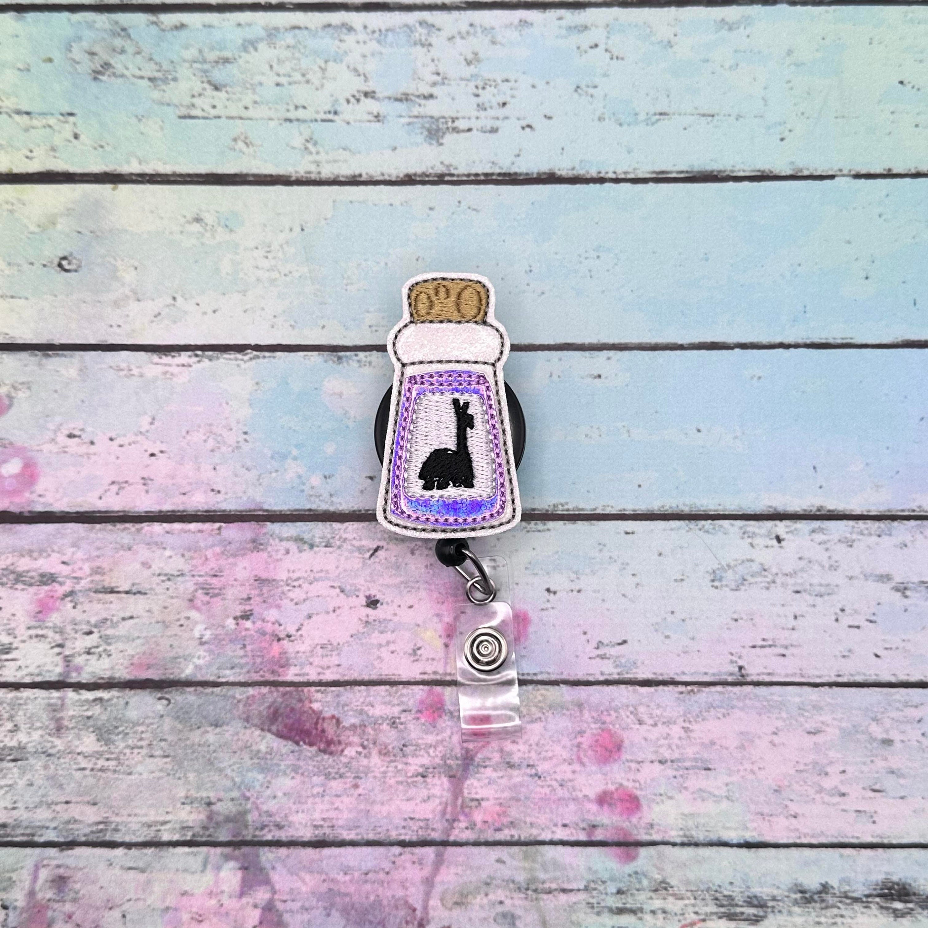 Llama Extract Badge Reel Potion Bottle Badge Funny Badge ID Badge Reel  Lanyard ID Tag Retractable Badge Nurse Gift 