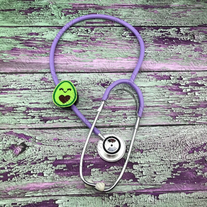Planner Clip Paper Clip ID Badge Reel Lanyard Heart Pit Avocado Retractable Badge Stethoscope ID Tag