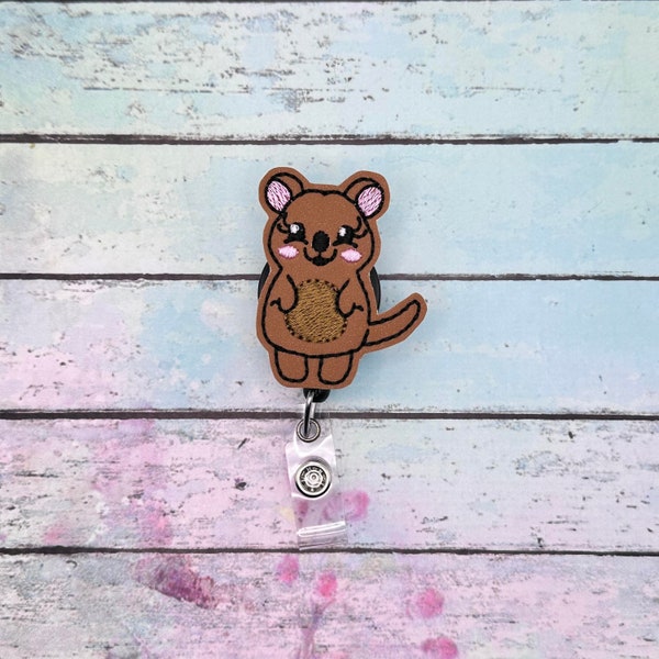 Quokka Badge Reel - Australian Wildlife Badge Reel - Animal Lover Badge - Teacher - Nurse - ID Badge - Lanyard - ID Tag - Retractable Badge