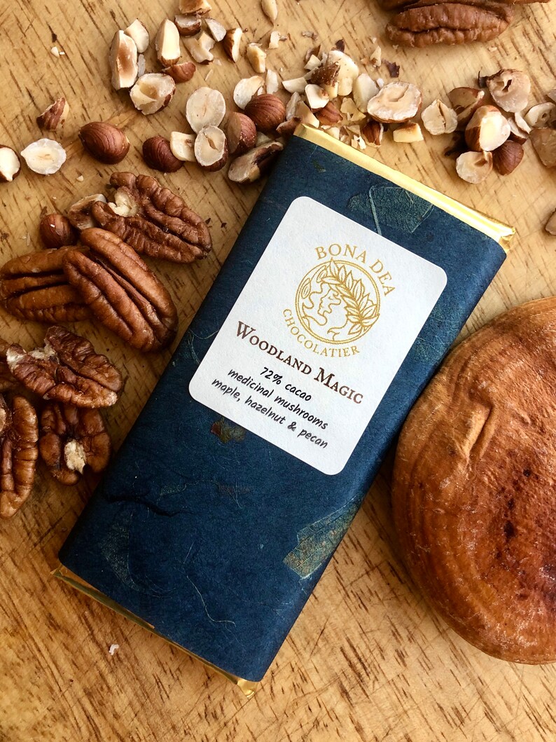 Medicinal Mushroom Dark Chocolate Truffle Bar with Maple Etsy