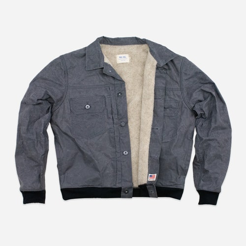 Waxed Canvas Type II Jacket Sherpa Lined Made in USA Etsy