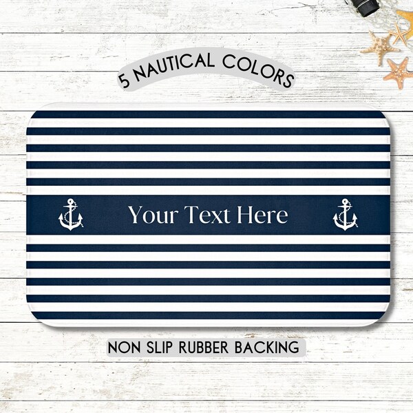 Custom Boat Mat, Boat Gifts Personalized, Boat Accessories, Nautical Gifts, Boat Decor, Nautical Decor, Welcome Aboard, Boat Owner, Sailing