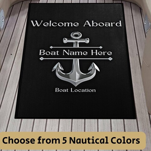 Aboard Personalized Boat Rug Gift Custom Sailing Etsy