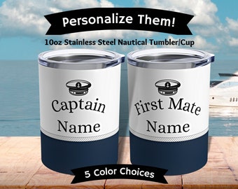 Personalized Boat Captain Gift, Boat Tumbler, Custom Boat Owner Gift Ideas, Boat Gifts, Boat Accessories, Boater Gift, Sailing Gift, Yacht