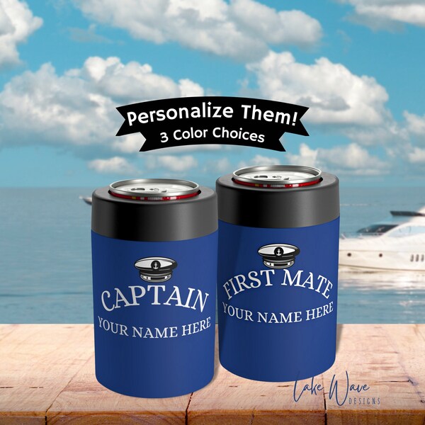 Personalized Boat Captain Gift, Boat Gifts Ideas, Boating Can Cooler, Boat Accessories, Boat Owner Gift, Boating Gifts, Boater Gift, Sailing