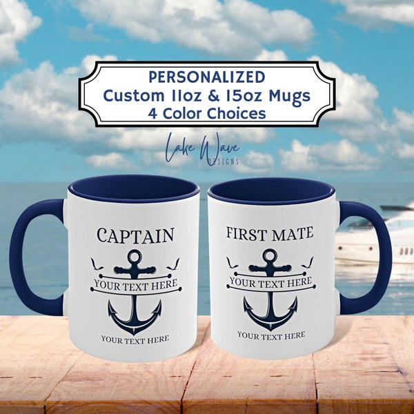 Personalized Boat Captain Gift, Boat Mug, Boating Coffee Mug, Boat Owner Gift Mug, Boat Accessories, Boater Gifts Ideas, Nautical Boat Gifts