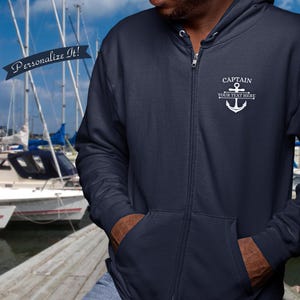 Custom Boat Gifts Personalized, Boat Hoodie, Boat Owner Gift, Nautical Gifts, Boat Sweatshirt, Boating Clothes, Boat Captain, Yacht, Sailing