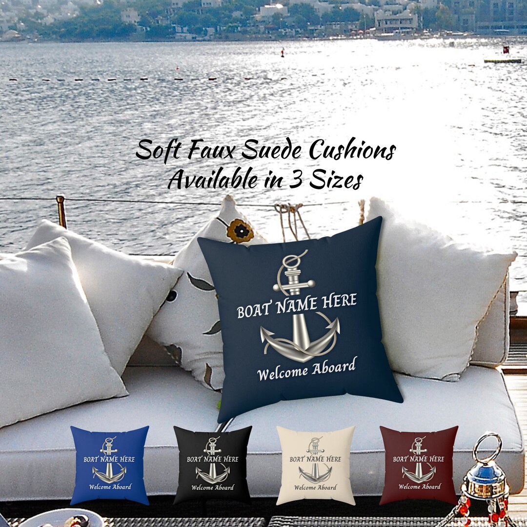 Personalized Boat Gifts, Boat Pillow, Boat Accessories, Boat Cushion
