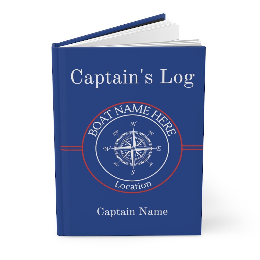 Captain Journal Boat Journal, Personalized Boat Captain Gifts, Boat Log Book, Boat ...