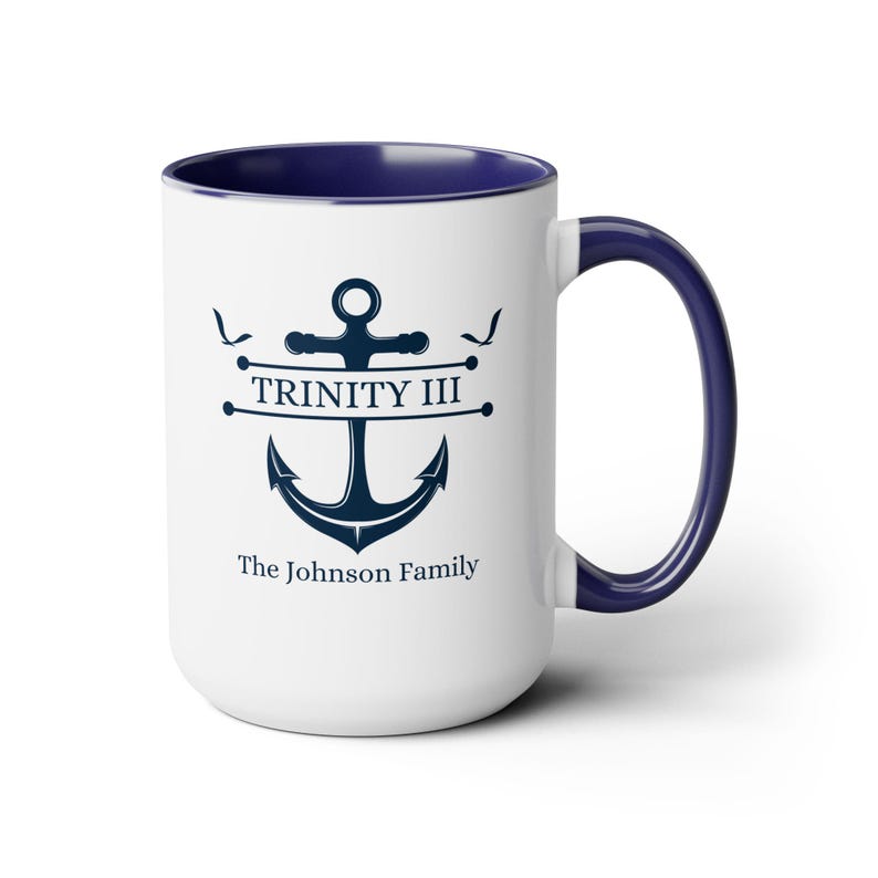 Custom Boat Name Coffee Mug, Boating Family Name Gift, Boat Owner Gift