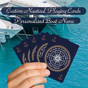 Cadeaux bateau personnalisés, Cadeau propriétaire de bateau, Cartes à jouer personnalisées, Jeux de bateaux, Cadeau bateau pour papa, Cadeau nom de bateau, Cadeau marin, Cadeau propriétaire de yacht