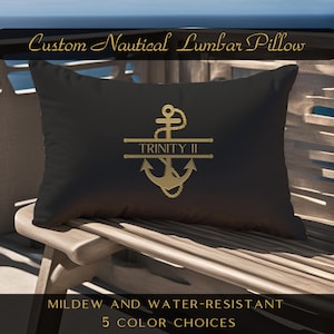 Gift For Boat, Boat Lumbar Pillow, Boat Cushion, Custom Boat Gifts Personalized, Boat Accessories, Boat Decor, Boat Bedding, Yacht Pillow