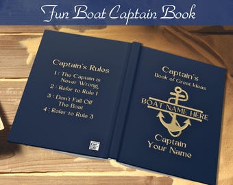Personalized Boat Gifts, Boat Journal, Boat Owner Gift, Boat Log Book, Boat Accessories, Captains Log, Nautical Gifts, Yacht Gifts, Sailboat