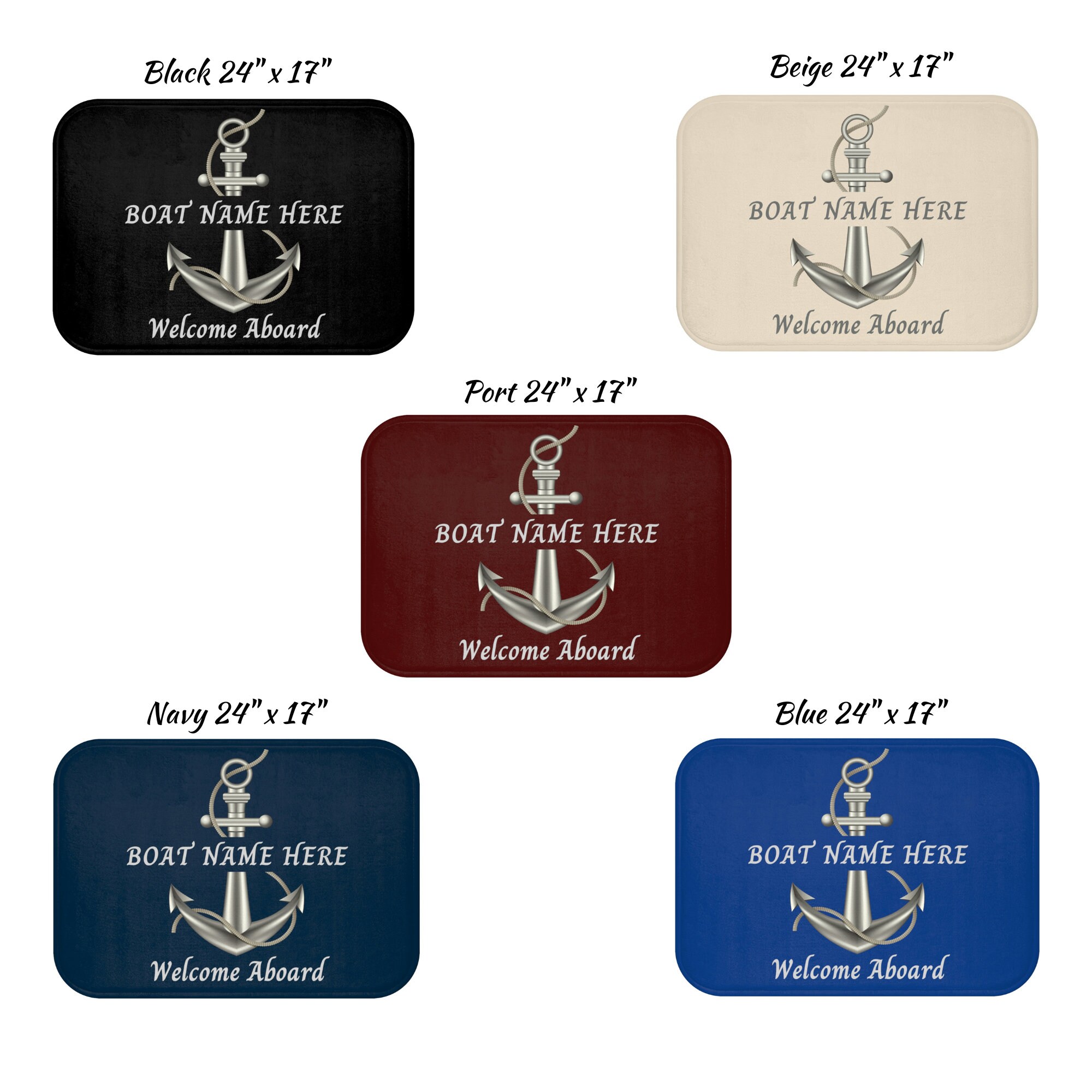 Personalized Boat Gifts Boat Mat Custom Mat Boat Etsy