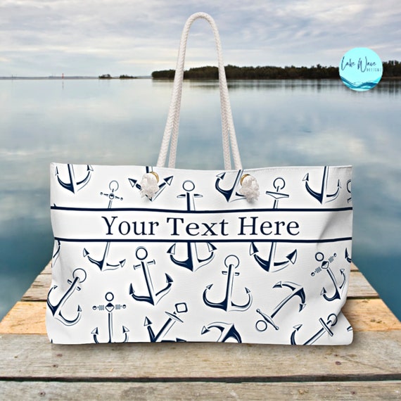 Nautical weekender bag sale