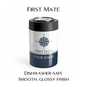 Idée cadeau bateau personnalisée, cadeau capitaine de bateau, glacière de canette de bateau, accessoires de bateau, cadeau nautique pour homme, cadeau yacht, voile, cadeau pêche First Mate